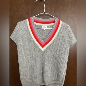 NWOT Pink Pineapple cashmere sweater vest